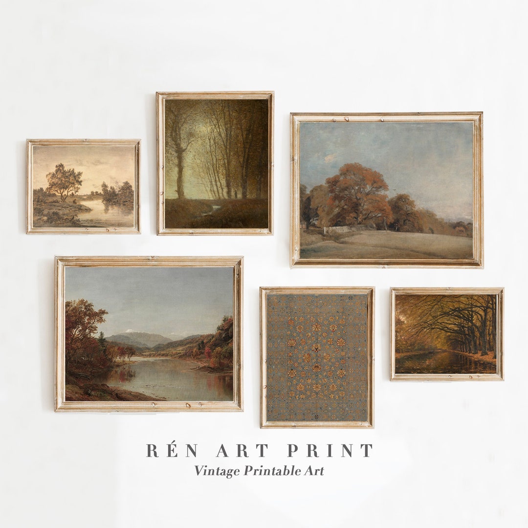 Autumn Gallery Wall Art Set of 6 Prints | Warm Tone Wall Decor ...