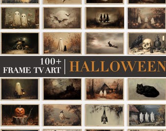 Halloween Frame TV Art | Spooky Vintage Art Bundle (Digital Download)