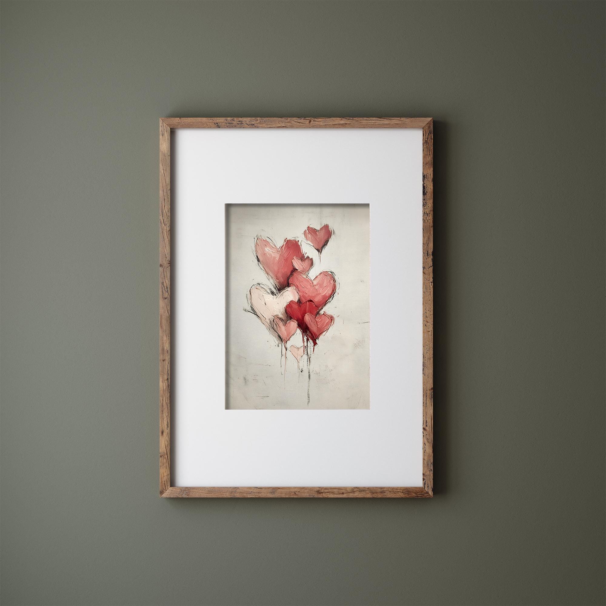 Love Heart Printable Art | Valentine Wall Art | Romantic Love Digital ...