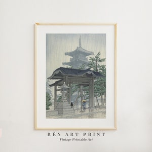 Arte mural japonés vintage para imprimir / Impresión en madera japonesa / Impresión de arte asiático con descarga digital / Arte mural japonés / Impresión asiática antigua