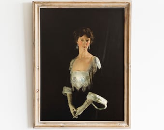 Antique Victorian Woman Portrait Print | Moody Wall Art (Digital Download)