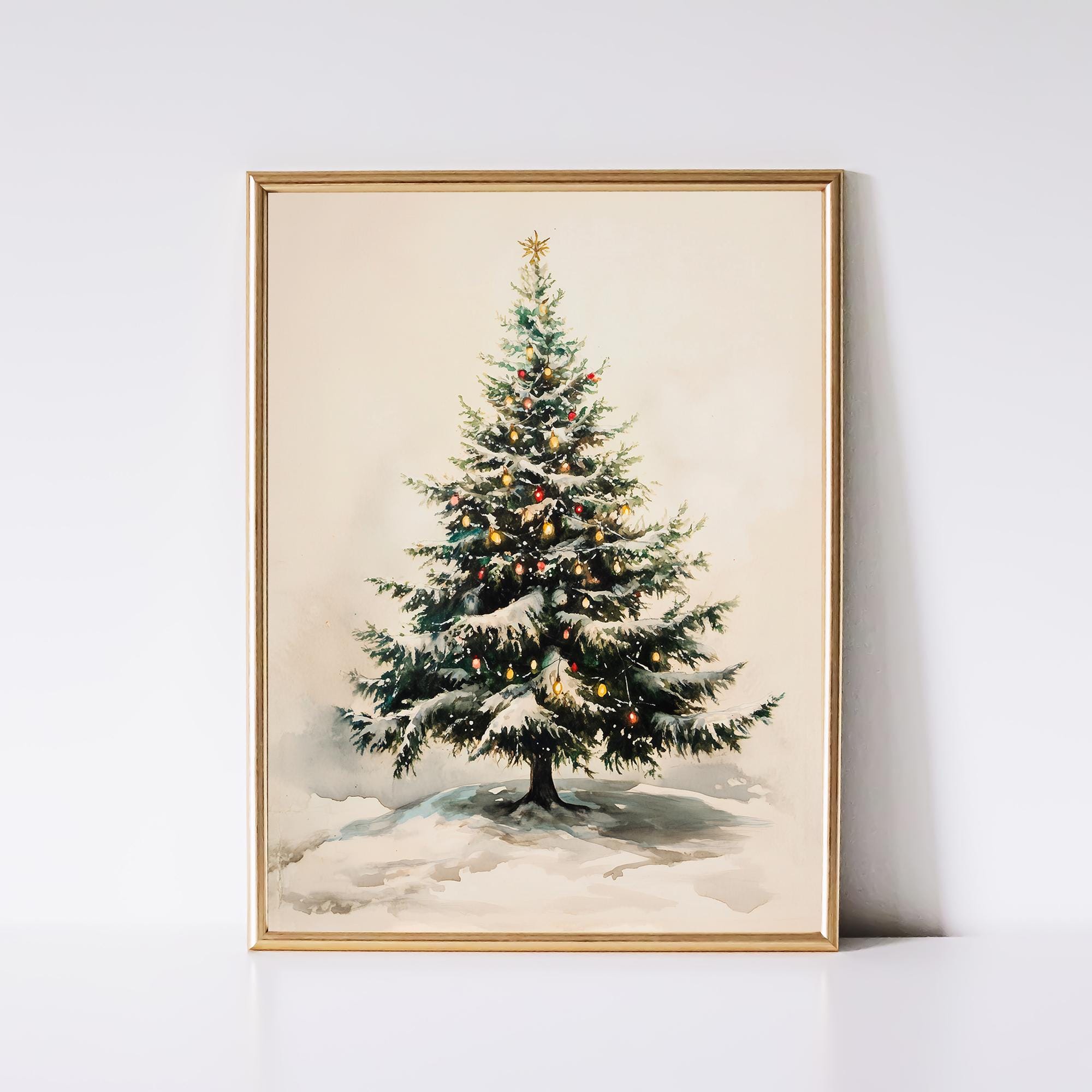 AUNMER Poster da parete con albero di Natale, 20,3 x 25,4 cm, decorazione da par