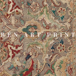Antique Rug Printable Wall Art | Vintage Textile Pattern Print ...
