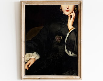 Ritratto di donna vittoriana: Moody Dark Academia Wall Art (download digitale)