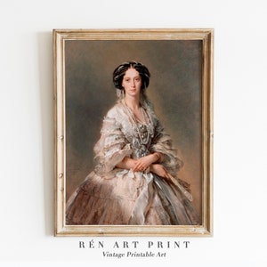 Vintage Portrait Wall Art | Woman Portrait Painting | Antique Lady Portrait Wall Art | Woman Digital Download PRINTABLE | Victorian Painting