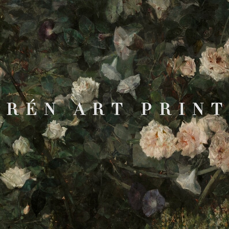 Vintage Rose Garden Oil Painting | Antique Floral Printable (digital ...