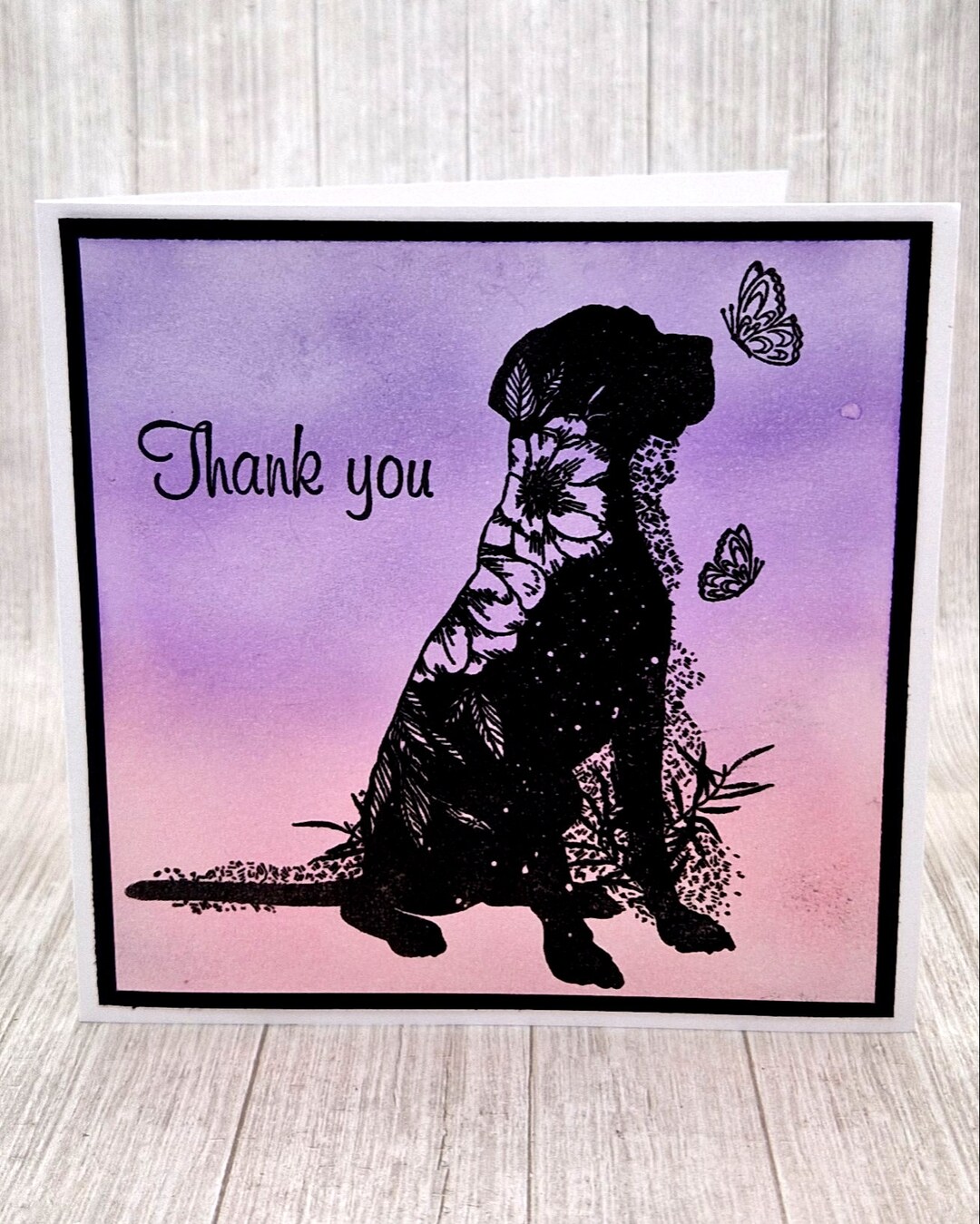 Thank You Card. Labrador Thank You Card. Black Labrador. Dog Thank You