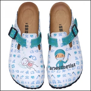 Anesthesiologist Clogs: Leather Nurse Anesthesia Shoes