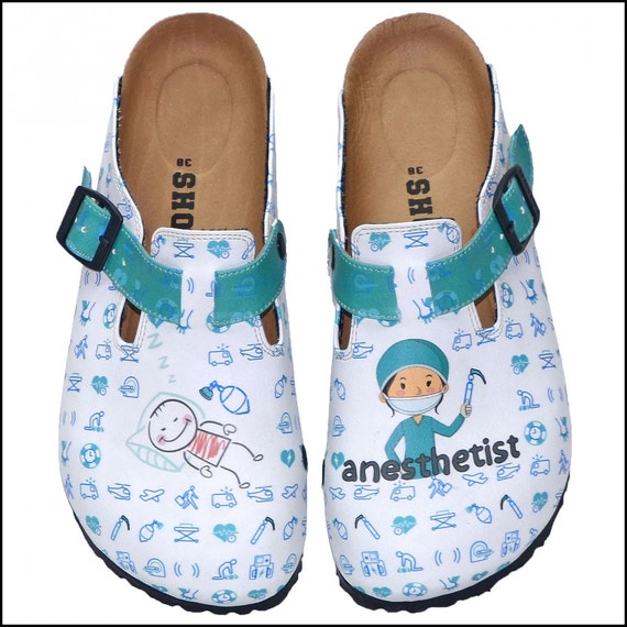 Anesthesiologist Clogs: Leather Nurse Anesthesia Shoes