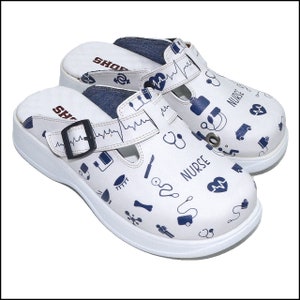 White Nursing Clogs: Comfortable High Heel Medical Shoes