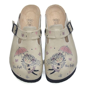 Flying Girl Themed Comfortable Women&#39;s Clogs, Free Girl, Enjoy!