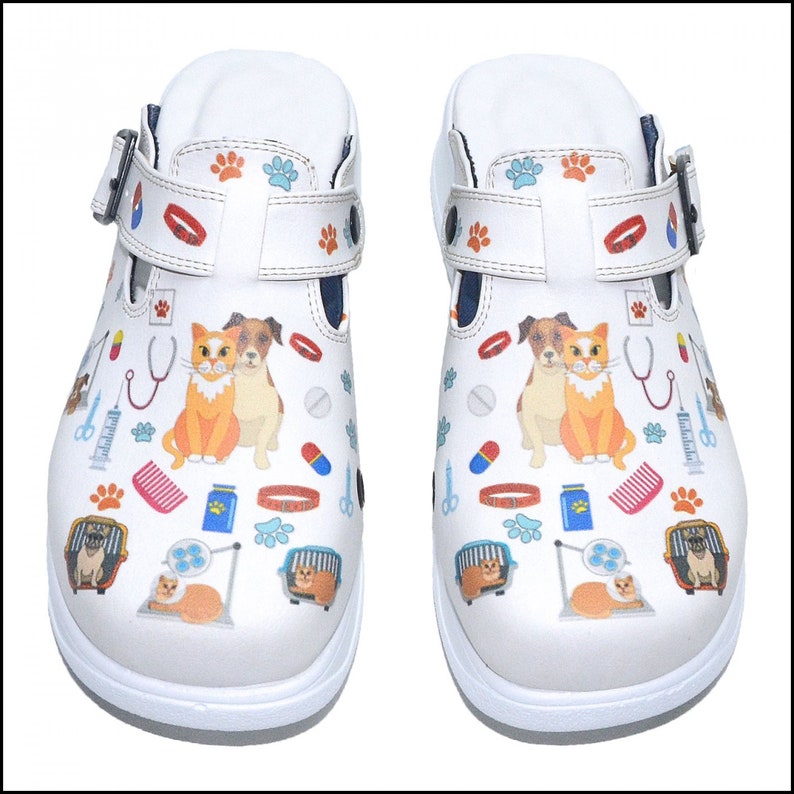 Vet Shoes Veterinarian Clogs Veterinary Vet Tech Cat and Etsy