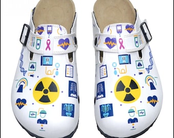 Radiology Themed Comfortable Women's Clogs, X-Ray Technician, Radiologist Gift