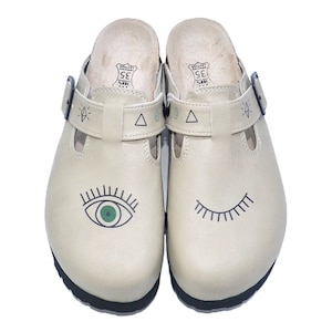 Eyes Themed Professional Women&#39;s Clogs, Comfortable Clogs for Nurses and Doctors