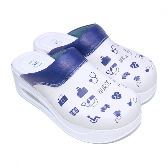 Zuecos de tacón alto con temática de ENFERMERA para profesionales
