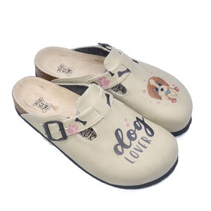Traveler Clogs, Comfortable Clogs, DOG LOVER Themed Profession Women&#39;s Clogs, Anatomical Clogs