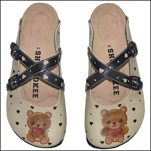 Bear Themed Summer Comfortable Women's Clogs, Daughter Clogs