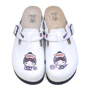 Nurse Clogs, Nursing Shoes, Comfortable CUTE NURSE Clogs, Anatomical