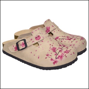 Woman Clogs, SAKURA Themed Professional Sandals, Nursing Shoes, Doctor Clogs,  Anatomical