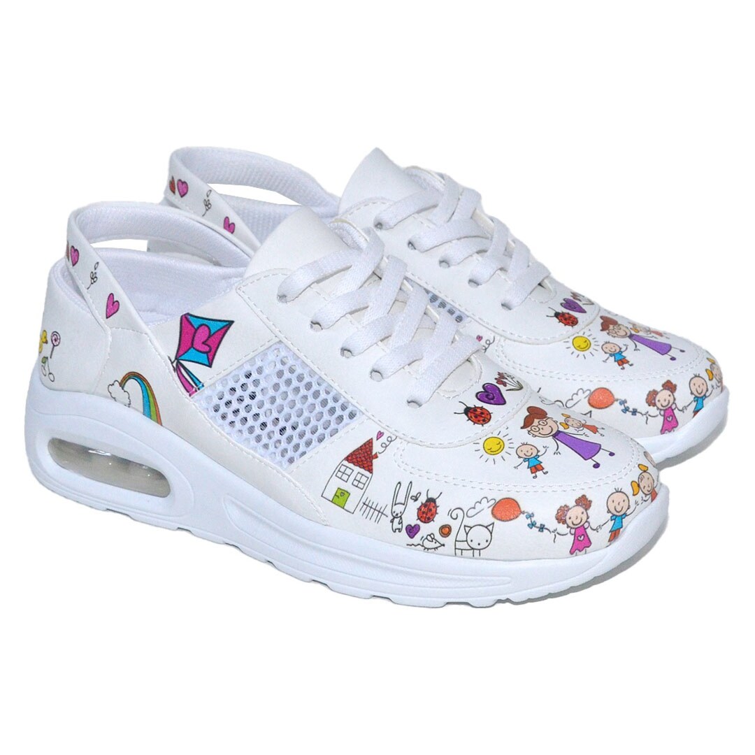 Pattern Teacher Print Black Sneaker Shoes For Men Women main image 1