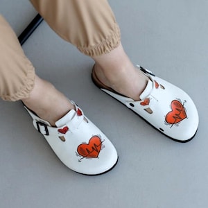 Cardiology Themed Comfortable Women&#39;s Clogs,  Medical Shoes, Nurse Student, Doctor Gifts, RN, Nursing School