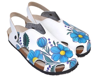 MATTE BLUMEN Themed Komfortable Damen Clogs
