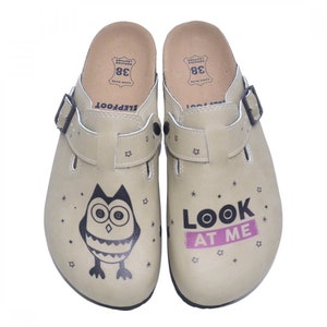 Nurse, Dentist, Doctor, Anesthesiologist Comfortable Women's Clogs for Owl Loving