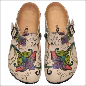 Ivy Themed Professional Women Clogs, Nurse Clogs, Doctor Clogs
