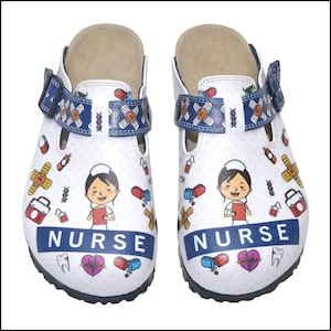 Nurse Clogs: Anatomical Leather Sole, Medical Nursing Shoes