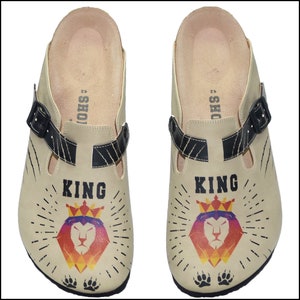 Lion Clogs, Men Clogs, Gift for Boyfriend, Husband Gifts