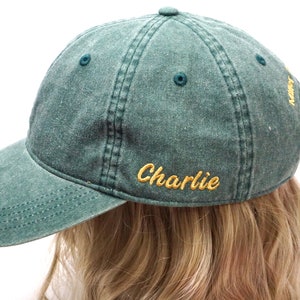 Embroidery Text Add-on | Add Custom Text to any of our hat designs | Side, Front, or Back of Caps | Does not include hat