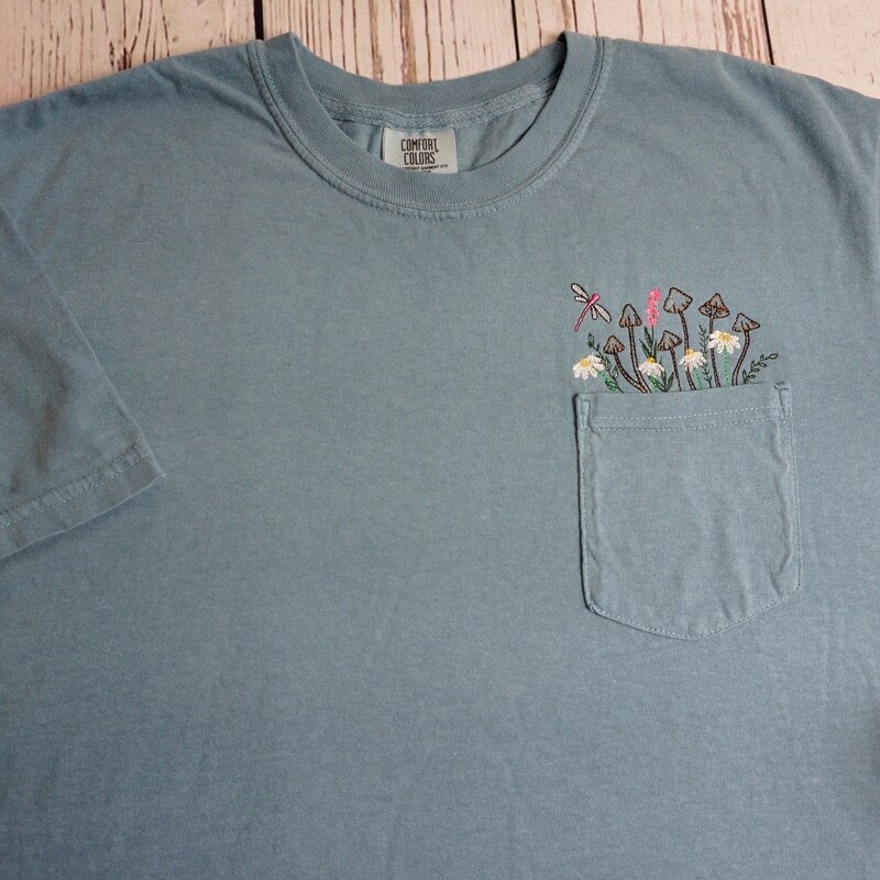 Shirt with embroidered pocket main image 1