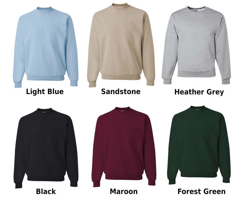Embroidered Moose Sweatshirt, Embroidered Adult Crew Neck, Unisex Fleece image 3