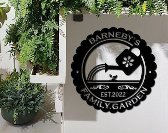 Personalisierte Metall Gartenarbeit Geschenk Benutzerdefinierte Metall Gartenschild Grünes Hausschild Pflanzenschild Metall Hof Dekor Metallschild für den Garten