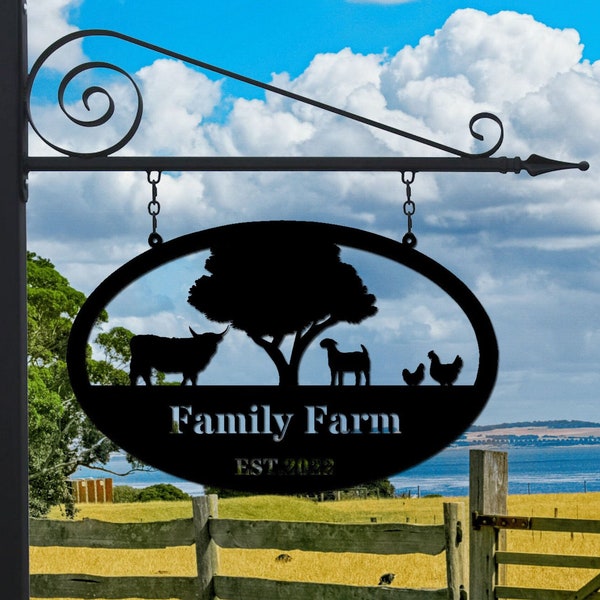 Custom Metal Farmhouse Decor Metal Farm Sign Decoración de granja al aire libre Ranch Sign Ranch Metal Wall Art Farmhouse Sign Regalo para granjero