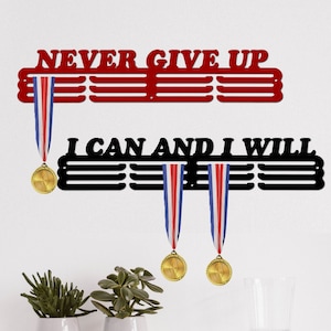 Custom Medal Holder with Name Metal Medal Hanger Medal Holder Medal Hanger Display  Display Rack for Awards Athlete Gift Ribbon Holder