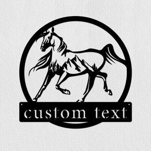 Custom Horse Metal Wall Art Horse Farm Metal Sign Personalized Horse Sign Metal Horse Ranch Sign Horse Farmhouse Decor Househangar Gift