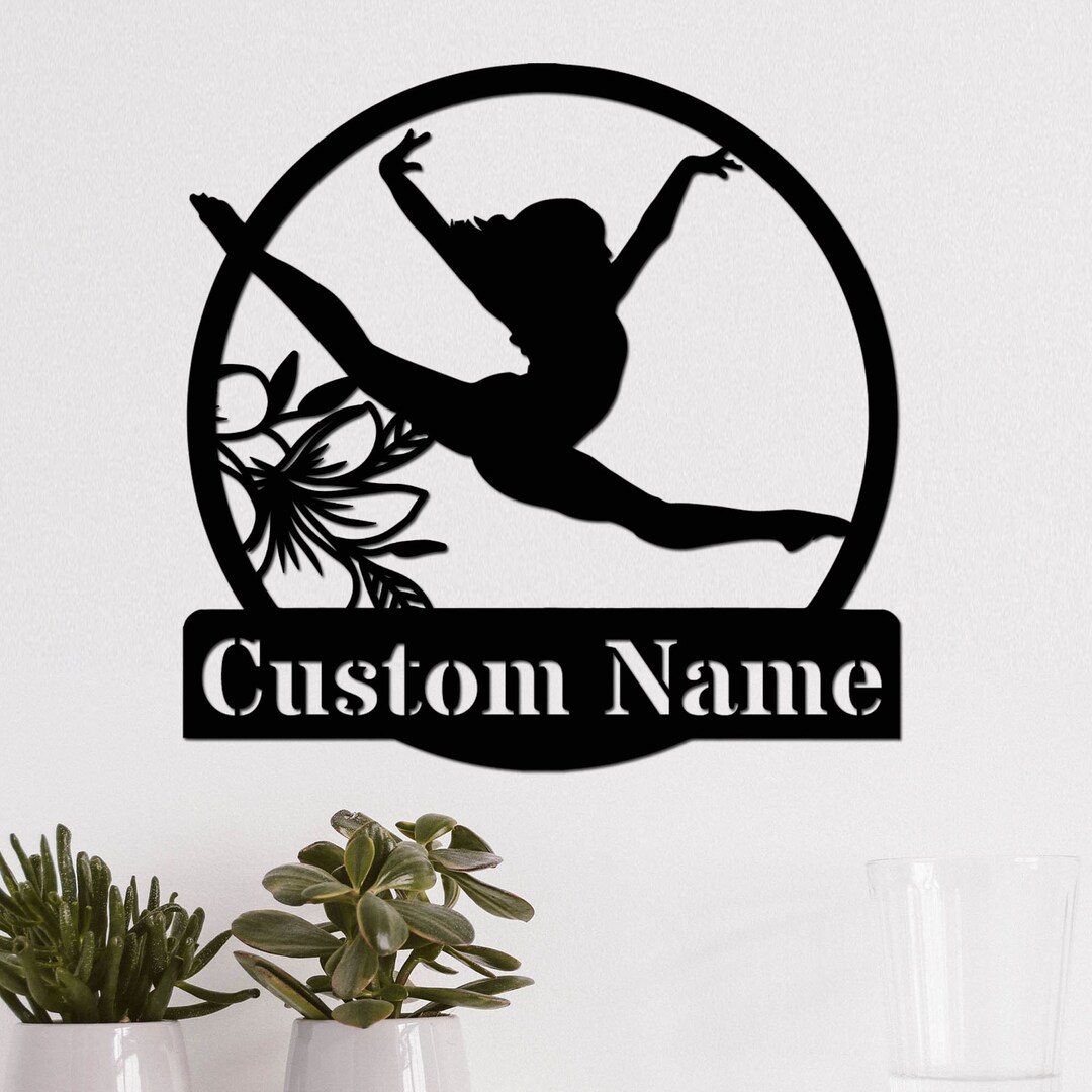 Custom Gymnastics Metal Wall Art Gymnastics Sign Gymnastics Wall Decor