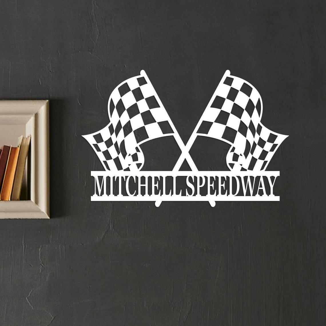 Custom Checkered Flag Metal Sign: Personalized Racing Wall Art - Etsy