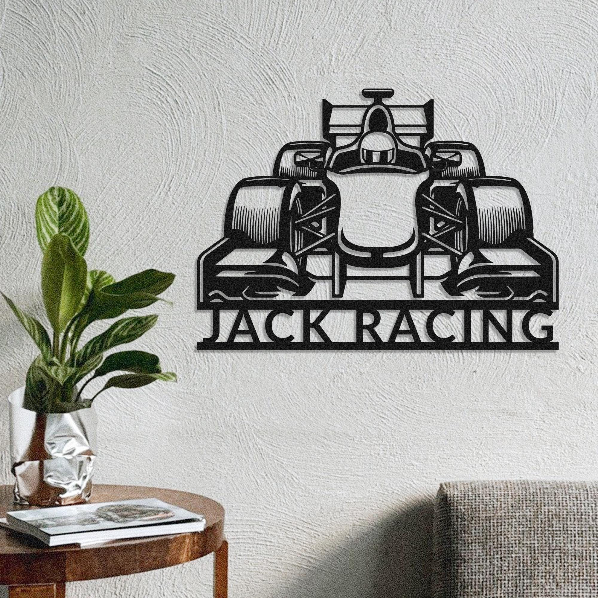 Custom Formula 1 Car Metal Wall Art: Personalized Race Car Name Sign - Etsy