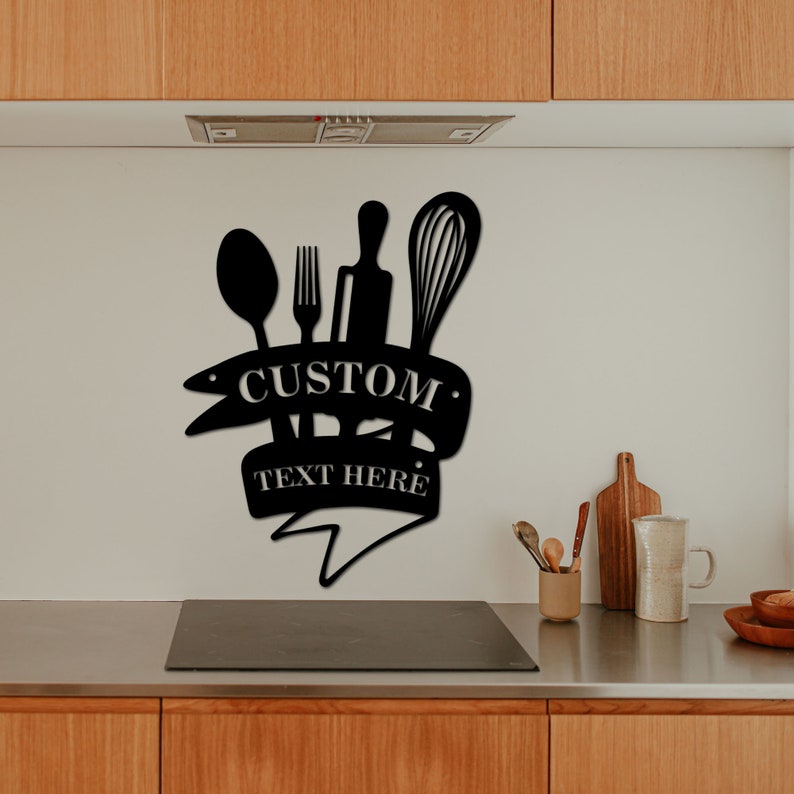 Personalized Kitchen Sign Custom Metal Sign for Kitchen Nana's Kitchen Metal Sign Kitchen Wall Art Mothers Day Gift Kitchen Wall Decor image 3