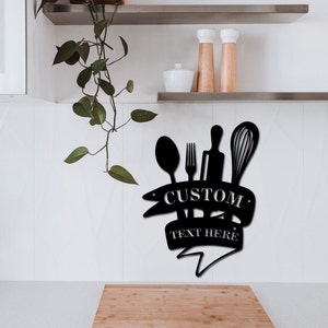 Personalized Kitchen Sign Custom Metal Sign for Kitchen Nana's Kitchen Metal Sign Kitchen Wall Art Mothers Day Gift Kitchen Wall Decor image 5
