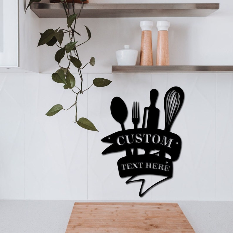 Personalized Kitchen Sign Custom Metal Sign for Kitchen Nana's Kitchen Metal Sign Kitchen Wall Art Mothers Day Gift Kitchen Wall Decor image 5