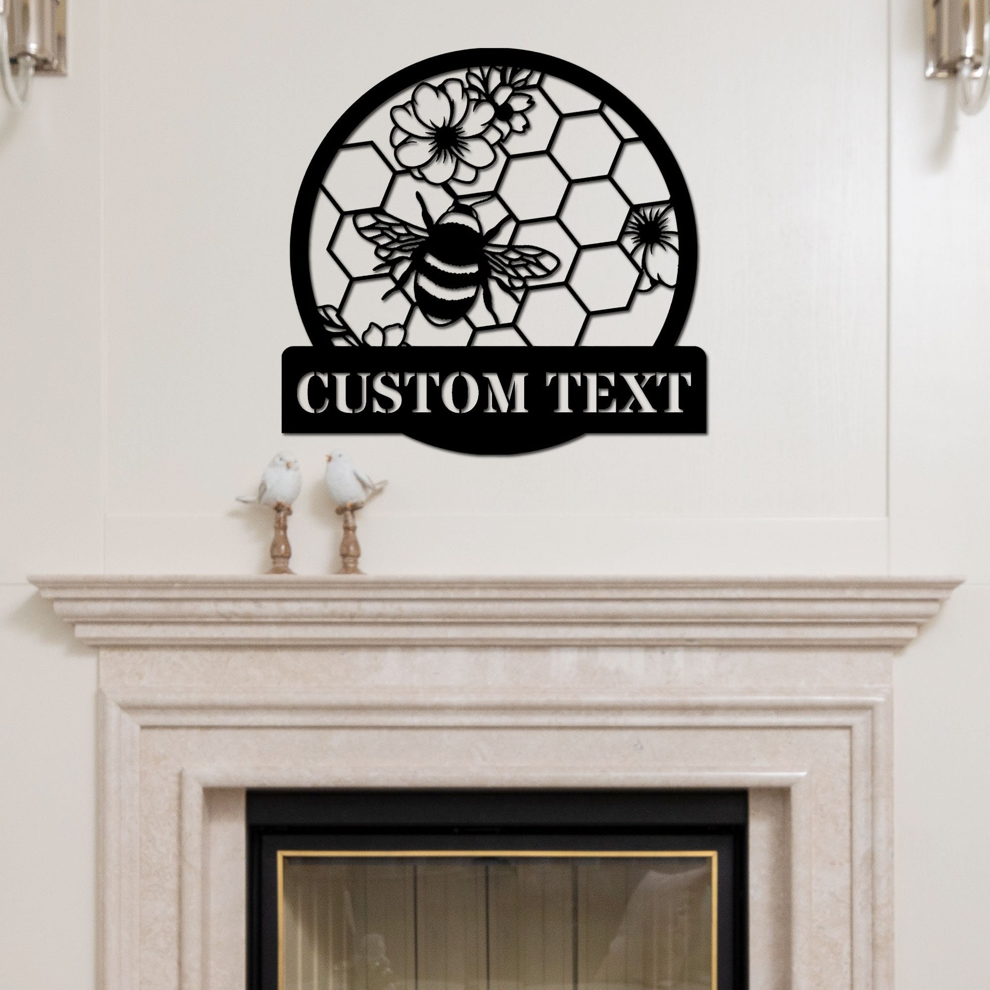 Custom Bee Metal Wall Art Honey Bee Metal Wall Art Honey Bee Etsy