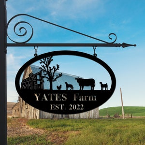 Custom Metal Farm Sign Metal Farm Sign Metal Ranch Sign Metal Wall Art Metal Farmhouse Decor Address Sign Metal Barn Sign Gift For Farmer