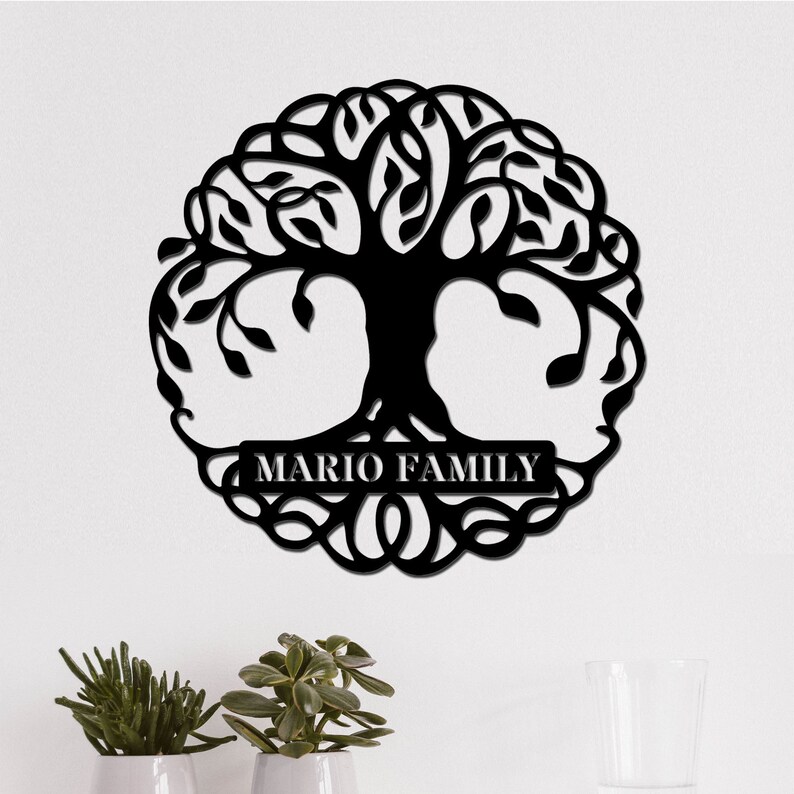 Custom Tree of Life Metal Wall Art Family Name Sign Family Etsy Australia