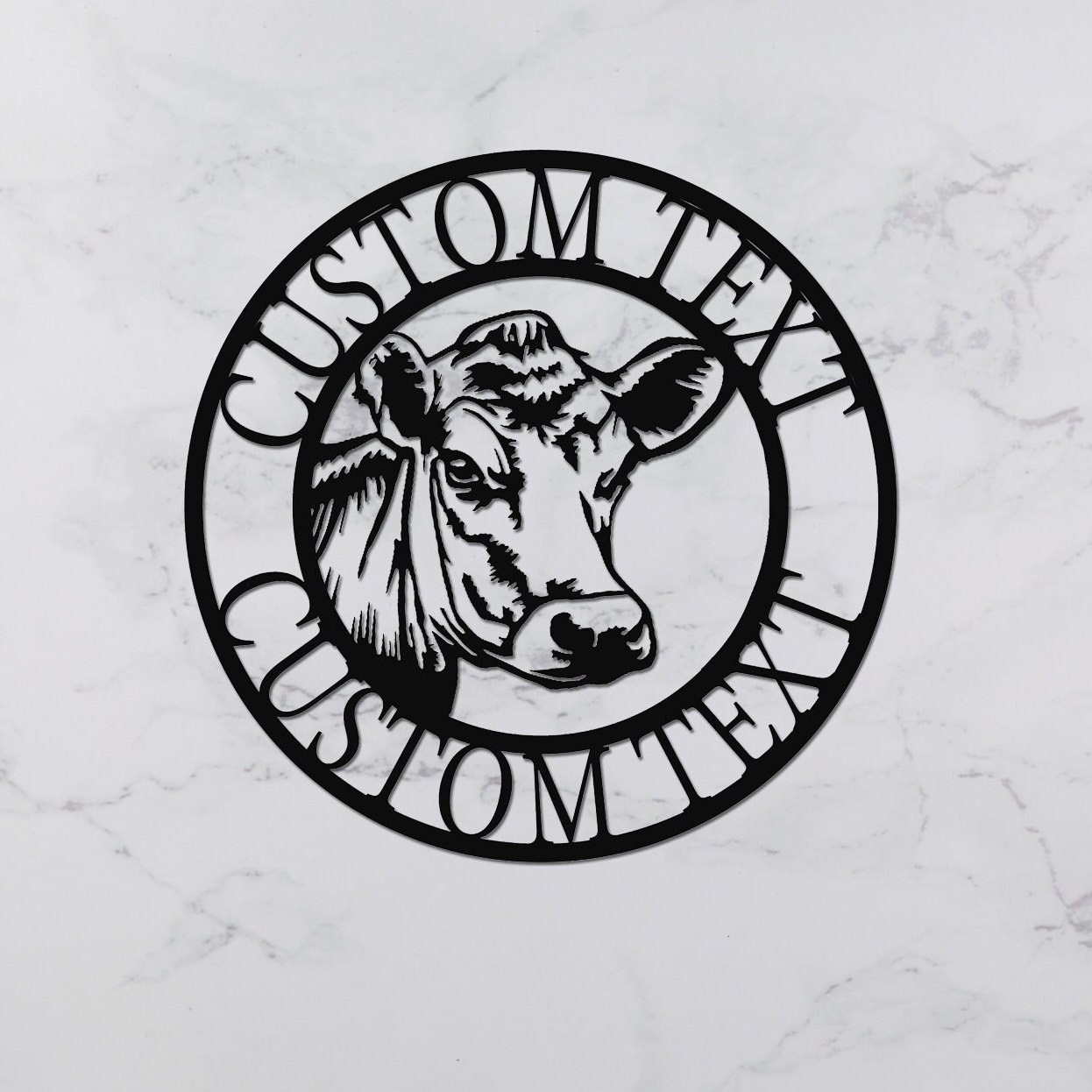 Custom Cow Metal Wall Art Cow Metal Farm Sign Personalized Cow Etsy