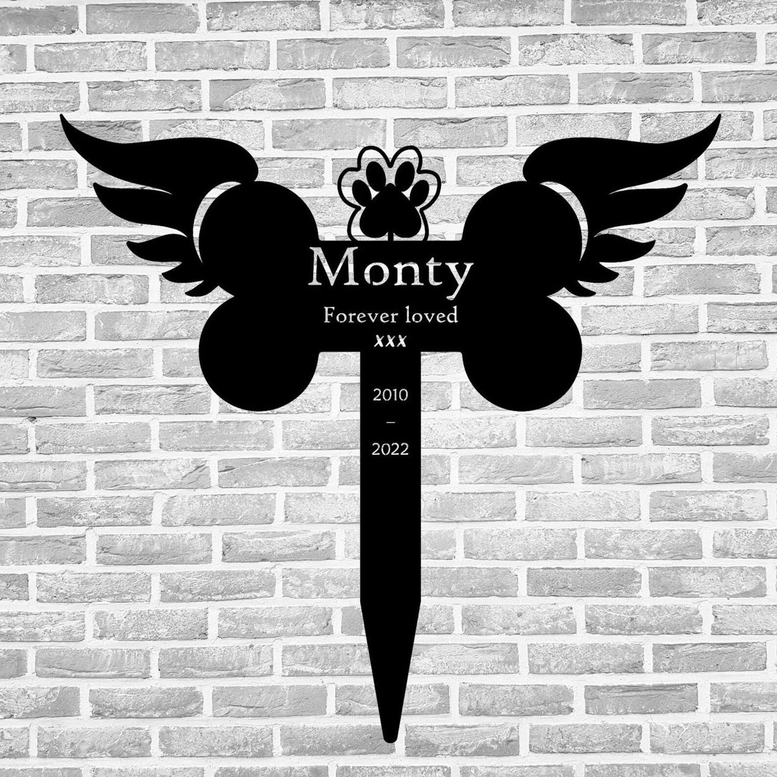 Metal Pet Grave Marker Personalized Metal Garden Stake Pet Dog Etsy