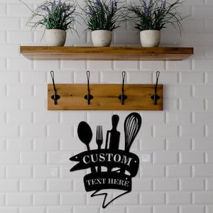 Personalized Kitchen Sign Custom Metal Sign for Kitchen Nana's Kitchen Metal Sign Kitchen Wall Art Mothers Day Gift Kitchen Wall Decor image 6