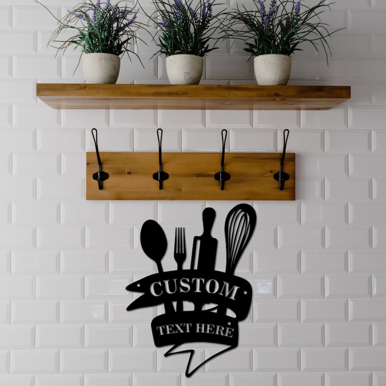 Personalized Kitchen Sign Custom Metal Sign for Kitchen Nana's Kitchen Metal Sign Kitchen Wall Art Mothers Day Gift Kitchen Wall Decor image 6